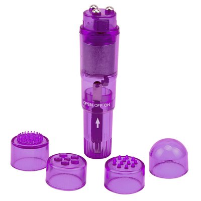 Вибромассажер Erotist mini с насадками, фиолетовый, 10см