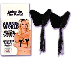 Пэстисы бабочки для сосков Shane`s World®, чёрные
