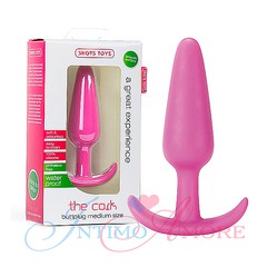 Анальная пробка для ношения the cork medium size, розовый силикон, 12,5х3,2см