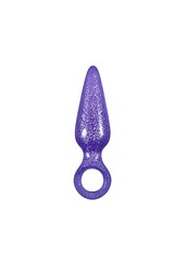 Анальная пробка Starlight Gems Booty Pops 3,5" Mini с кольцом, фиолетовая, 8х2,2см