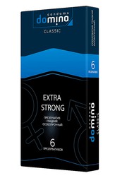 Презервативы Domino Classic Extra Strong, особопрочные 0,09мм, 180х52, 1уп/6шт. годен до 02.26г