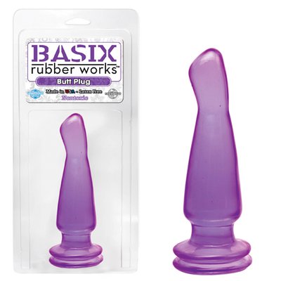 Анальная пробка Basix rubber works™ на присоске, cbhtytdfz 15,5х4см