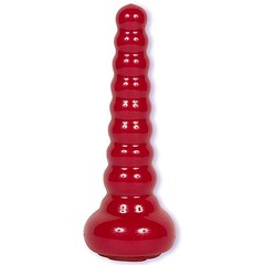 Ребристая анальная втулка Red Boy, 21х2,5-5см