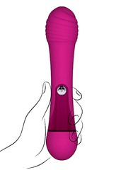 Экстрамощный массажер Key™ Virgo Body Massager, 7 реж., розовый силикон, 21,5х4,5см