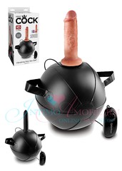 Секс-мяч King cock® Vibrating mini sex ball™ с вибрацией, фаллос 17,5х4-4,5см