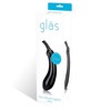 Фаллоимитатор Gläs Naturals Eggplant dildo, черное стекло, 15х3см