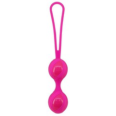 Тяжелые вагинальные шарики DoubleDesire, розовый силикон, 3,5см/100г