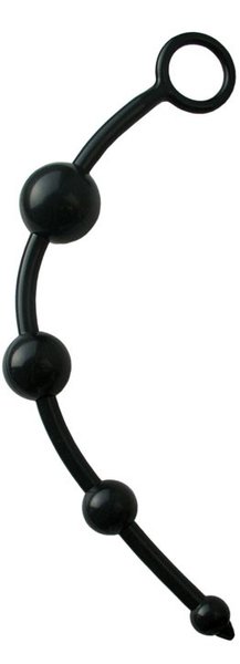 Анальная цепочка Sexy Friend Anal Stimulator Mini, чёрная, 27,5х1,5-3см