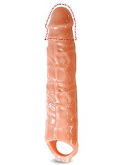 Гигантская насадка Sexy Friend, удлинение 8,5см, толшина 1см, 22,5х5,5см