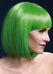 Парик Fever Elise neon-green, sleek bob with fringe (temp до 120°C), неоново-зеленый, 33см