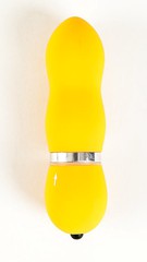Вибратор Sexus Funny Five, желтый, 10х2,7см