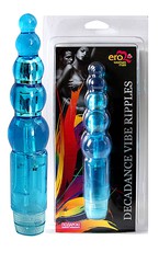 Вибратор анальный "Decadence vibe ripples", голубой, 17,5х3см