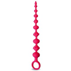 Розовая анальная цепочка Sexy Friend, силикон, 30см