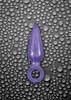 Анальная пробка Starlight Gems Booty Pops 4" Small с кольцом, фиолетовая, 10х2,7см