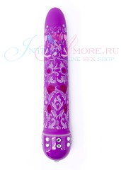 Вибратор Jessie Jane treasure trove с кристаллами, 5 реж, 20х3,2см