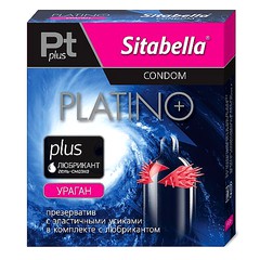 Презерватив Sitabella® с усиками Platino plus ураган, 1шт