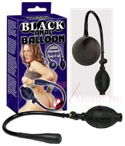 Надувной анальный шарик Black anal baloon, D от 1см