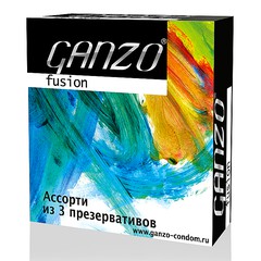 Презерватив Ganzo Fusion №3 ассорти -1 уп