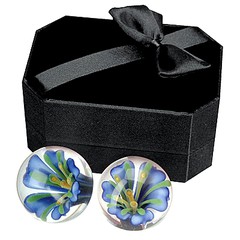 Вагинальные шарики Ben Wa balls Blue Blossom Cyber Glass™, 2,5см/2х20г