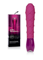 Вибратор Key™ Ceres Lace Massager, 7 режимов, розовый силикон, 19х3,7см