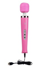 Экстрамощный массажер Ultra Twizzle Trigger, 10 реж, аккумулятор, розовый, 31,5см