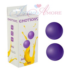 Средние вагинальные шарики Lola Lexy Emotions, фиолетовый силикон, 2х51г/2,8см