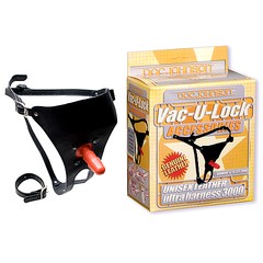 Трусики д/страпона Ultra Harness 3000, Vac-U-Lock, нат/кожа