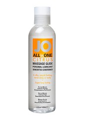 Все в одном. Массажное масло и любрикант JO All-in-One Citrus, цитрус, 120мл