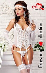 Костюм "Невеста" (корсет, фата, перчатки, стринги), S/M(42-46р.)