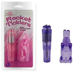 Вибромассажер Rocket Ticklers д/клитора, фиолетовый зайчик, 9,7х2,4см