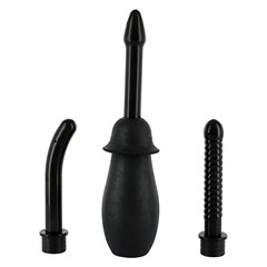 Анальный душ с насадками Kit Black, черный