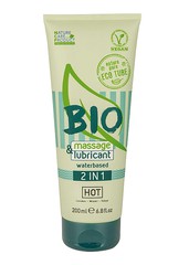 Лубрикант - массажное масло 2в1 Bio massage (vegan) органика на водной основе 200мл