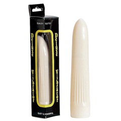 Мощный пластиковый Вибратор Deluxe, молочного цвета, 16см