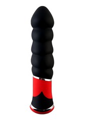 Анальный вибратор Toyfa Black&Red, 10 мощных режимов, черный, 17,2х3,6см